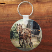 Buggy im ländlichen Iowa Schlüsselanhänger (Vorderseite)