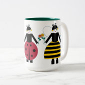 Buggy Martzkin Marienkäfer u. Honig-Bienen-Tasse Zweifarbige Tasse (VorderseiteRechts)