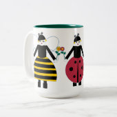 Buggy Martzkin Marienkäfer u. Honig-Bienen-Tasse Zweifarbige Tasse (Vorderseite Links)