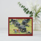 Buggy Parkplatz Lot Postkarte (Stehend Vorderseite)