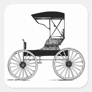 Buggy Quadratischer Aufkleber