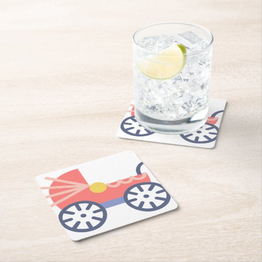 Buggy Rechteckiger Pappuntersetzer (Vor Ort)