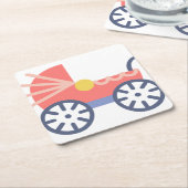 Buggy Rechteckiger Pappuntersetzer (angewinkelt)