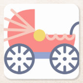 Buggy Rechteckiger Pappuntersetzer (Vorderseite)