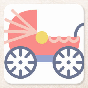 Buggy Rechteckiger Pappuntersetzer