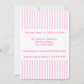 Buggy trägt eine Girl Pink Babydusche Einladung (Rückseite)