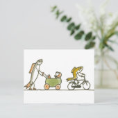 Buggy und Fahrrad Postkarte (Stehend Vorderseite)