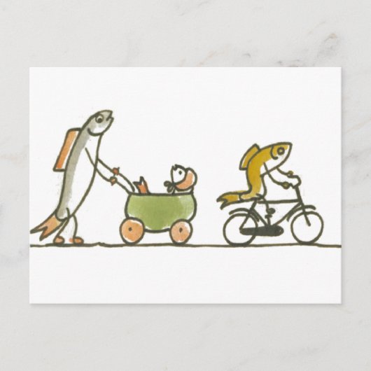 Buggy und Fahrrad Postkarte (Vorderseite)