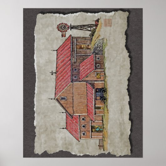 Buggy und Windmühle Poster (Vorne)