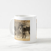 Buggy vor dem Pferd, Amische holen Zuhause neues Kaffeetasse (Vorderseite Links)