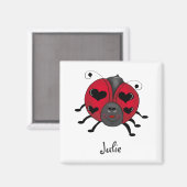 Buggyen im Garten ・ Lächeln Ladybug Magnet (Vorderseite/Rückseite)