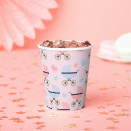 Buggyen Pink/Blue Paper Cup Pink Girl Dusche Pappbecher