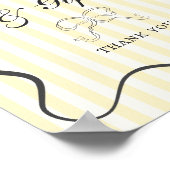 Bugkarten und Geschenke mit weichem gelben Streife Poster (Ecke)