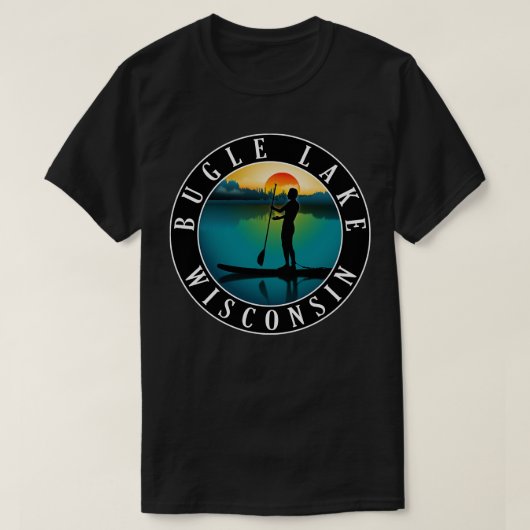 Bugle Lake Wisconsin Paddleboard T-Shirt (Design vorne)