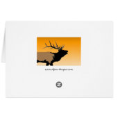 Bugling Bull Elch bei Sunset Original Wildlife Art (Rückseite Horizontal)