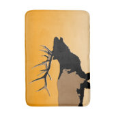 Bugling Bull Elch bei Sunset Original Wildlife Art Badematte (Vorderseite Vertikal)