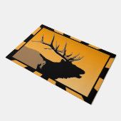 Bugling Bull Elch bei Sunset Original Wildlife Art Fußmatte (Schrägansicht)