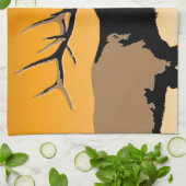 Bugling Bull Elch bei Sunset Original Wildlife Art Handtuch (Gefaltet)