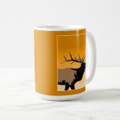 Bugling Bull Elch bei Sunset Original Wildlife Art Kaffeetasse (VorderseiteRechts)