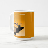 Bugling Bull Elch bei Sunset Original Wildlife Art Kaffeetasse (Vorderseite Links)