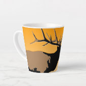 Bugling Bull Elch bei Sunset Original Wildlife Art Milchtasse (Linke Ecke)