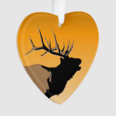 Bugling Bull Elch bei Sunset Original Wildlife Art Ornament (Vorderseite)