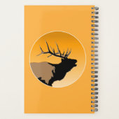 Bugling Bull Elch bei Sunset Original Wildlife Art Planer (Rückseite)