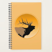 Bugling Bull Elch bei Sunset Original Wildlife Art Planer (Vorderseite)