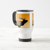 Bugling Bull Elch bei Sunset Original Wildlife Art Reisebecher (Vorderseite Links)
