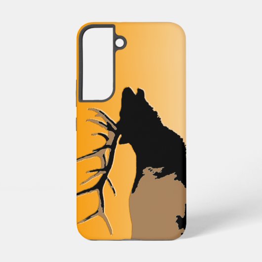 Bugling Bull Elch bei Sunset Original Wildlife Art Samsung Galaxy Hülle (Rückseite)