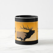 Bugling Bull Elch bei Sunset Original Wildlife Art Tasse (Zentrum)
