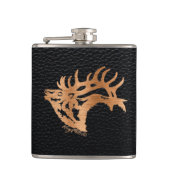 Bugling Bull Elche Flask Flachmann (Vorderseite)