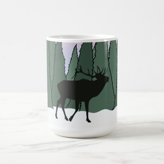 Bugling Bull Elk and Fish Bath Set Tuch Na Kaffeetasse (Mittel)