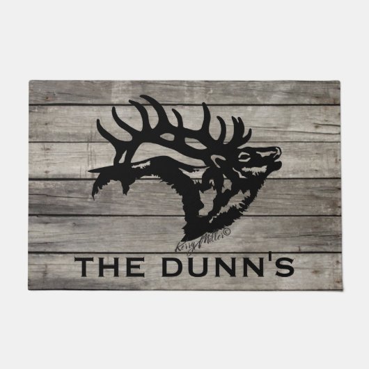 Bugling Bull Elk Doormat Fußmatte (Vorderseite)