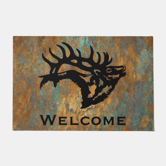 Bugling Bull Elk Doormat Fußmatte (Vorderseite)