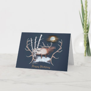 Bugling Bull Elk Feiertagskarte