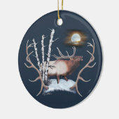 Bugling Bull Elk Keramik Ornament (Links)