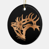 Bugling Bull Elk Keramik Ornament (Links)