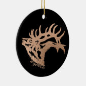 Bugling Bull Elk Keramik Ornament (Rechts)