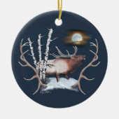 Bugling Bull Elk Keramik Ornament (Vorne)