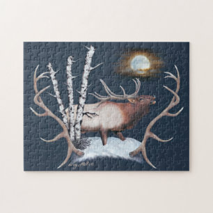 Bugling Bull Elk Puzzle
