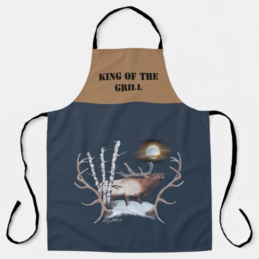 Bugling Bull Elk Schürze (Vorderseite)