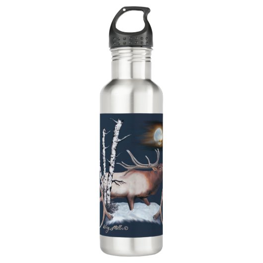 Bugling Bull Elk Stainless Steel Water Flasche Edelstahlflasche (Vorderseite)