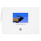 Bugling Elk im Winter - Original Wildlife Art (Rückseite Horizontal)