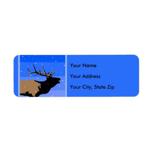 Bugling Elk im Winter - Original Wildlife Art (Vorne)