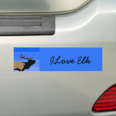 Bugling Elk im Winter - Original Wildlife Art Autoaufkleber (Auf Auto)