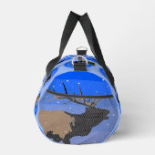 Bugling Elk im Winter - Original Wildlife Art Duffle Bag (Rechts)