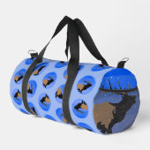 Bugling Elk im Winter - Original Wildlife Art Duffle Bag (Rechte Ecke)