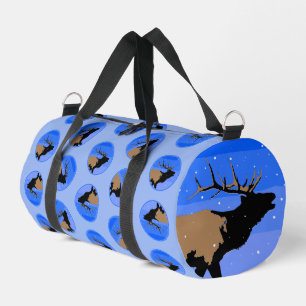 Bugling Elk im Winter - Original Wildlife Art Duffle Bag