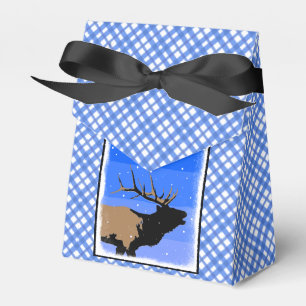 Bugling Elk im Winter - Original Wildlife Art Geschenkschachtel